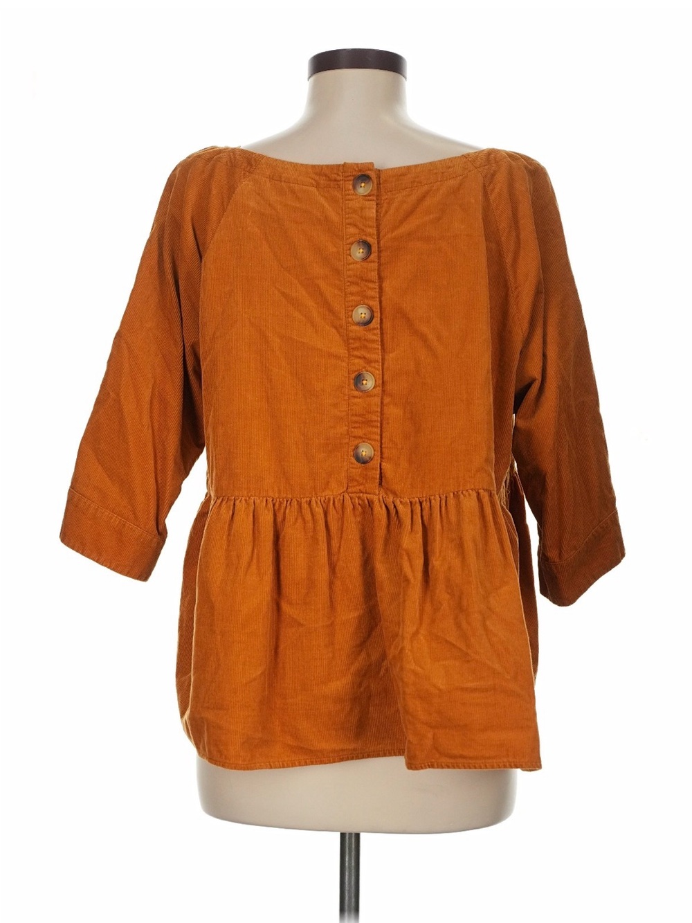 Women's Rust Button-Back Top